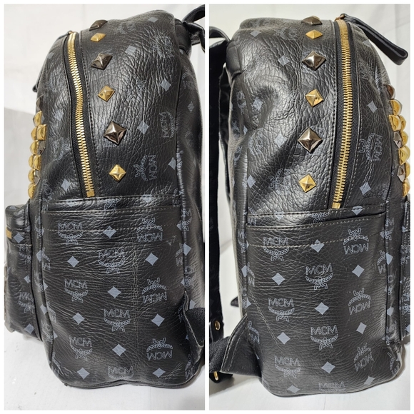MCM Visetos Studded Large Stark M Backpack Black main image 14